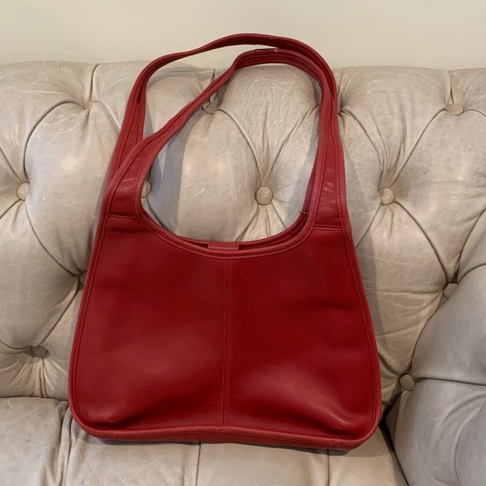 Coach red shoulder bag